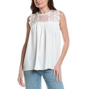 Rain + Rose Womens Top, White